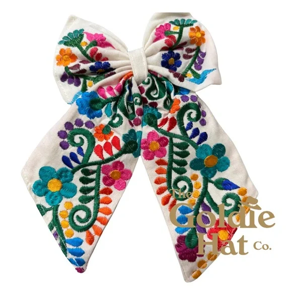 MEXICAN EMBROIDERED BOW MEDIUM - Picture 3 of 6
